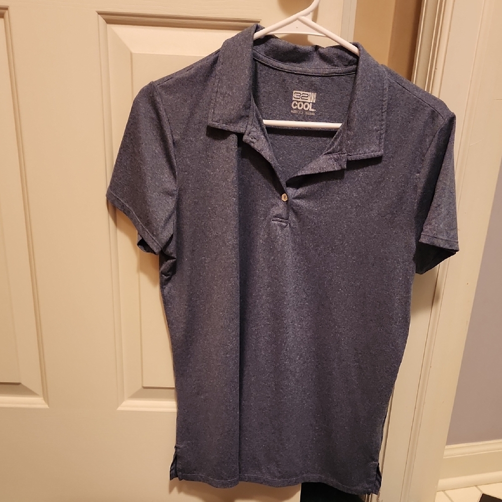 32 Degrees Cool Heathered Navy Polo Shirt